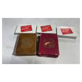5 Vintage Railroad Decks Playing Cards ,