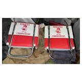 2 vintage Nebraska cornhusker, stadium chairs