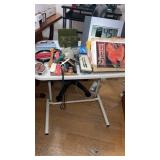 Metal tv/tray Table approximately 25, 517 five 25