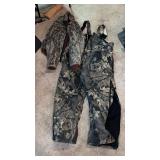 Men's coveralls, unknown size and a large camo