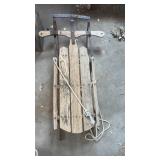 Wood and metal sled