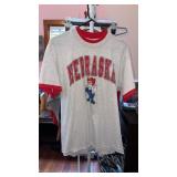 Nebraska Cornhuskers, red and gray T-shirt size
