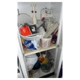 Cupboard of miscellaneous kitchen items