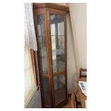 Corner cabinet approximately  29 x 74 x 16'