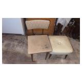 Vintage chair and ottoman