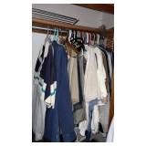 Closet of men's clothes size extra large tops,