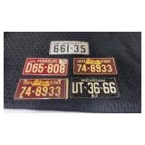 5 bicycle license plates