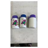 3 Thermos 2 Barney & 1 plain 6.5' tall