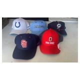 5 UNUSED NFL, NCAA, MLB Baseball Caps, Nike, MLB
