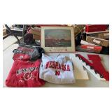Hoodies size L/XL huskers, door, sign, and