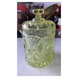 Vintage imperial glass, Hobstar light green