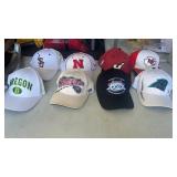 8 Used NCAA & NFL Baseball Caps