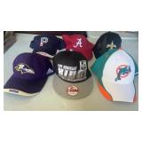 6 Unused Baseball Caps MLB, NBA & more