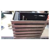 Crate with miscellaneous photo frames