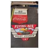 2 Reproductions Coca Cola & Flying Ace  Pilot