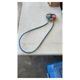 Auto A/C Gauges with hose.  1 gauge missing gauge