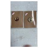 2 vintage campaign buttons. J.H. Green & V.J.