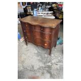 Vintage 4 drawer wooden Dresser on caster aprox.