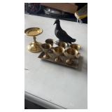 Brass miniature goblets and tray made in India