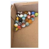 25 misc. colored marbles