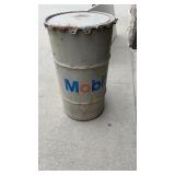 Mobil oil can 27ï¿½ tall 14.75 dia.