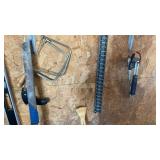 4 Various hand saws, 90* rules, and more