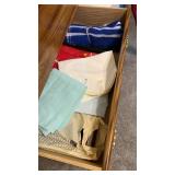 All in drawer. Towels. Pic frame, and more