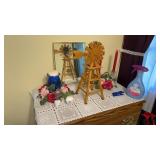 Misc. Home decor.  Mirror, candles, and more