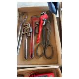 Pipe wrenches, metal sheers