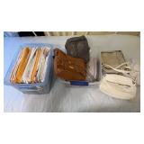 Misc. Sewing templates I believe & bags
