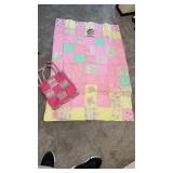 Baby quilt blanket with bag aprox. 55ï¿½x38ï¿½