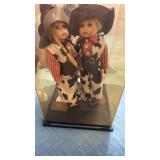 2 J. Misa Cowgirl Hand Painted Dolls