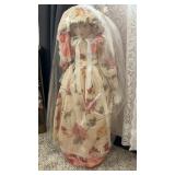 29.5ï¿½ tall porcelain doll with stand