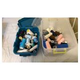 2 totes with misc. group of spools of thread.