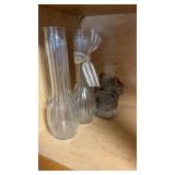 Ribbed Glass Vases