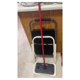 2 step stools and mop