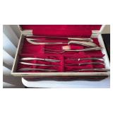 Stainless steel carving and cutlet set in box
