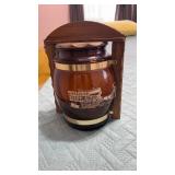 Glass treasure barrel piggy bank
