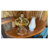 Oil lamp and shade