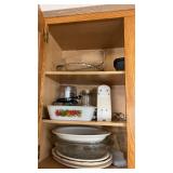 Cupboard of platters and more