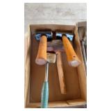 Four hammers various sizes
