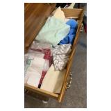 All in drawer.  Looks like material, table