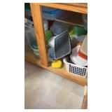 Cupboard of storage containers