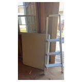 8 ft folding table and step stool