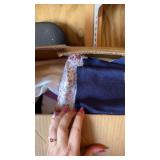 Small box of material pieces  and more