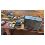 Contents on Bench, Drill Bits, Clamps & More