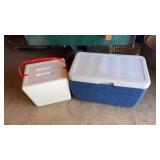 Coleman cooler and styrofoam cooler