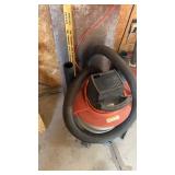Shop vac, 2 square yard sticks, sheet of scrap
