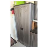 Suncast Plastic Storage Cabinet Approx 30x71x 22,