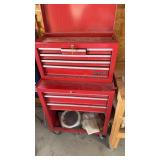 Waterloo tool cabinet red in color with key about